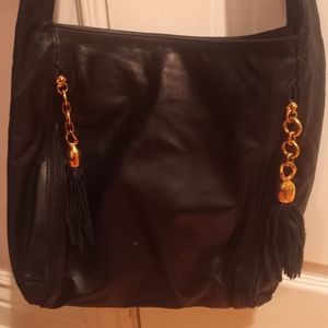 Cache Black Leather Bag